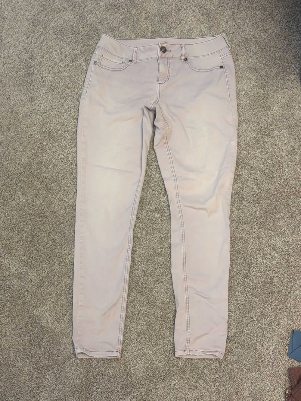 Maurices Slim Straight Skinny Pants in Light Taupe